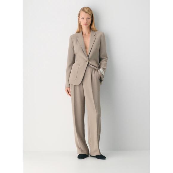 Aritzia Wilfred Effortless Pants Crepette Nomad Taupe - Picture 6 of 12